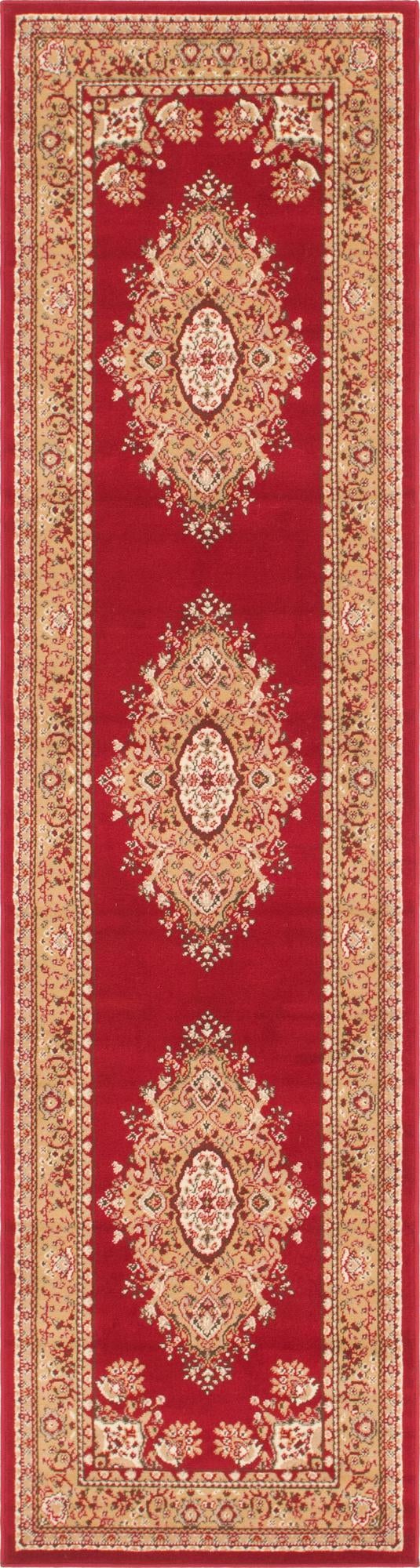 Tabriz Tapestry Collection Area Rug - Azerbaijan (Burgundy) Runner Burgundy  lifestyle 20