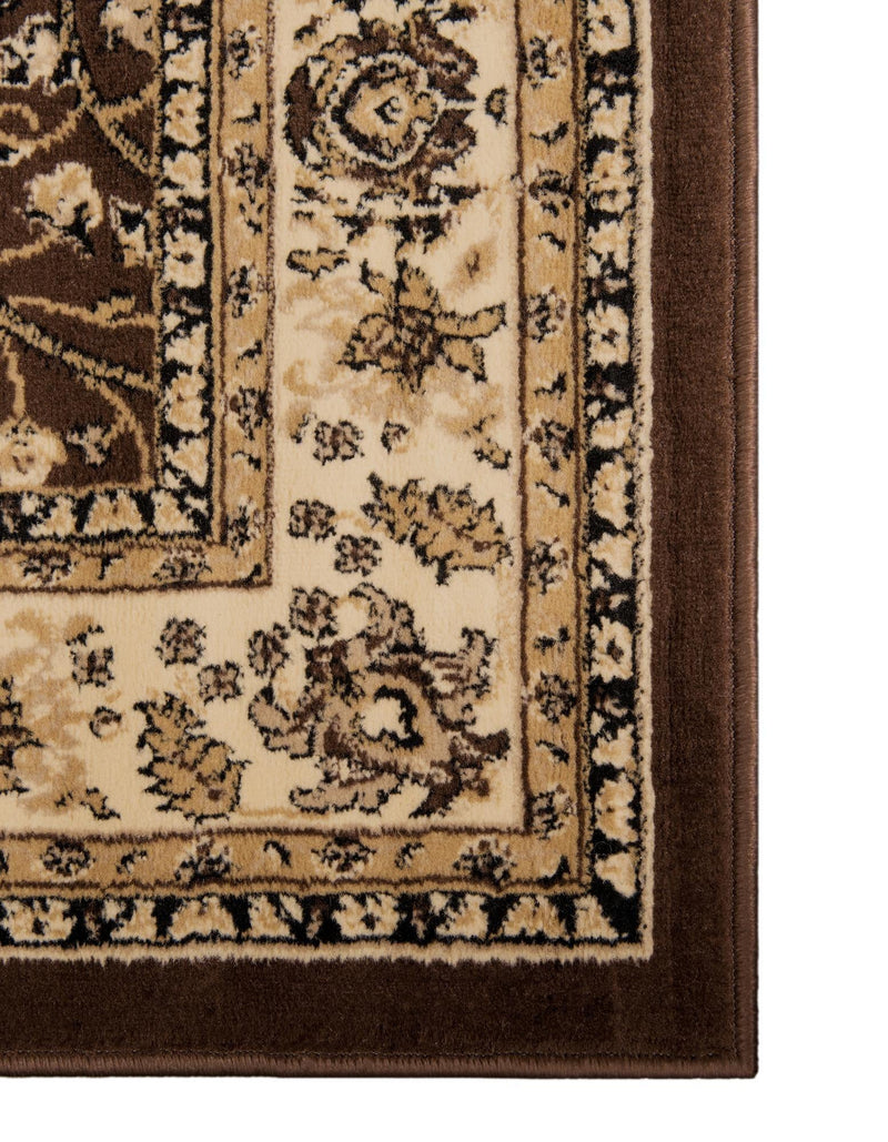 Isfahan Elegance Collection Area Rug - Naghsh-e Jahan (Brown) Rectangle Brown  lifestyle 16