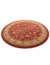 Isfahan Elegance Collection Area Rug - Naghsh-e Jahan (Burgundy) Round Burgundy  lifestyle 68