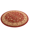 Isfahan Elegance Collection Area Rug - Naghsh-e Jahan (Burgundy) Round Burgundy  lifestyle 69
