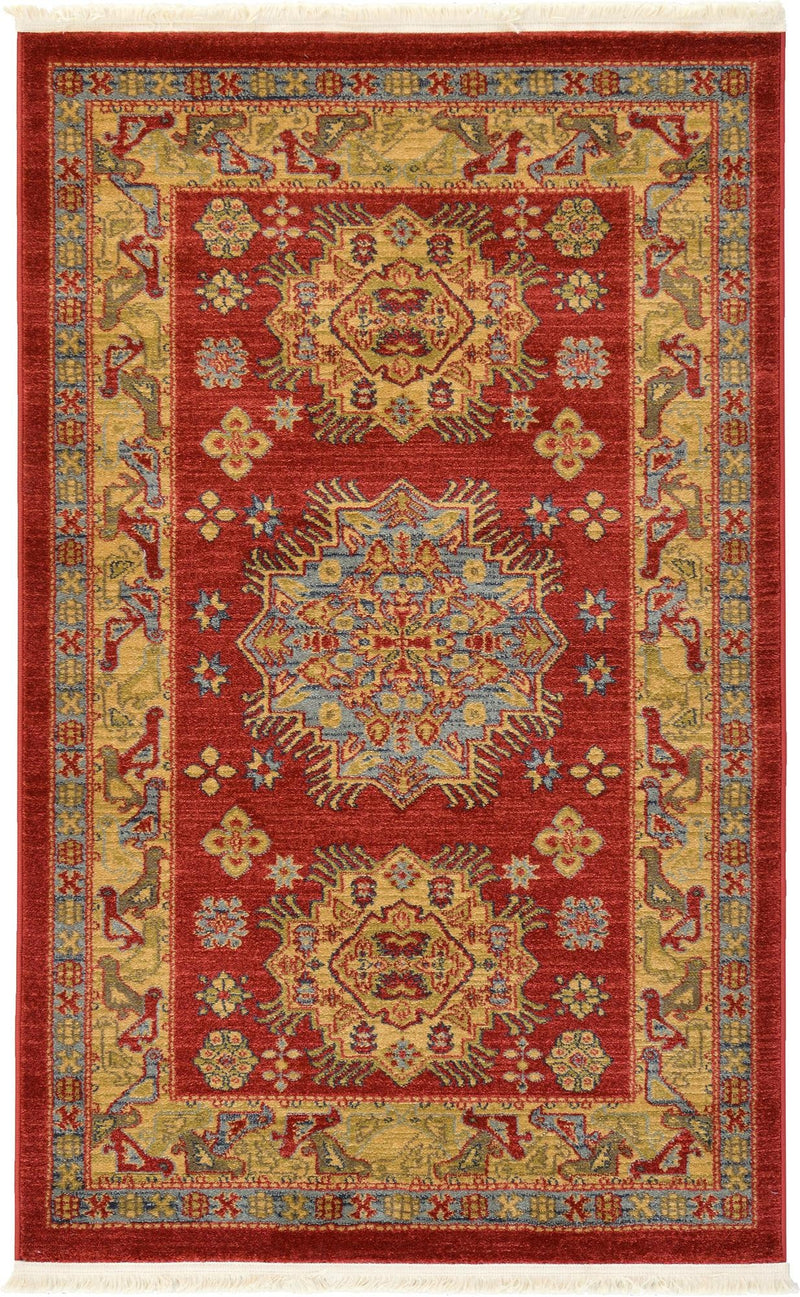 Persian Elegance Collection Area Rug - Isfahan Rectangle Red Main