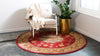 Persian Elegance Collection Area Rug - Isfahan Round Red  lifestyle 19