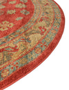 Persian Elegance Collection Area Rug - Isfahan Round Red  lifestyle 24