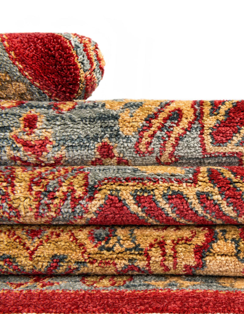 Persian Elegance Collection Area Rug - Isfahan Round Red  lifestyle 23