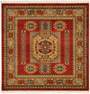 Persian Elegance Collection Area Rug -  Zanjan Square Red  lifestyle 31
