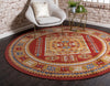 Persian Elegance Collection Area Rug -  Zanjan Round Red  lifestyle 23
