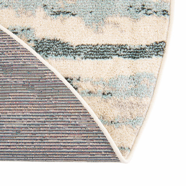 Marrakesh Elegance Collection Area Rug -  Berber Round Light Blue  lifestyle 64