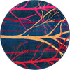 Marrakesh Elegance Collection Area Rug -  Fez Round Blue  lifestyle 14