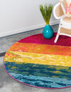 Marrakesh Elegance Collection Area Rug -  Oasis Round Multi  lifestyle 18