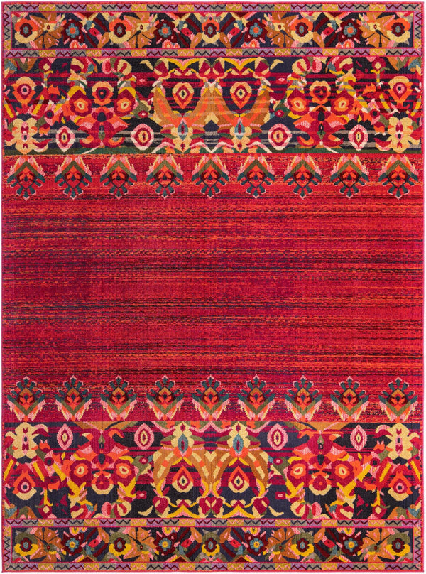 Chateau Elegance Collection Area Rug -  Fontainebleau Rectangle Red Main
