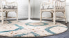 Marrakesh Elegance Collection Area Rug -  Kelaa Round Cream  lifestyle 20