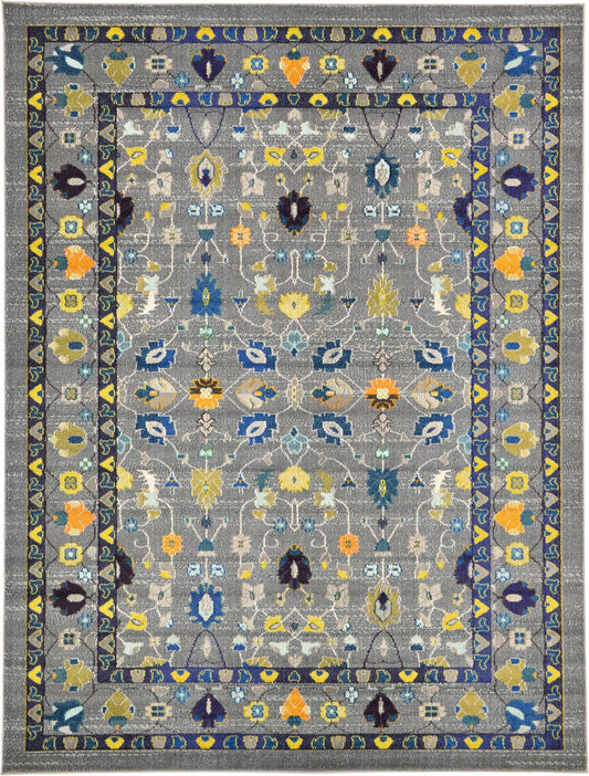 Chateau Elegance Collection Area Rug -  Luxembourg Rectangle Gray Main