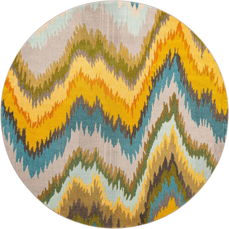 Marrakesh Elegance Collection Area Rug -  Chergui Round Multi  lifestyle 14