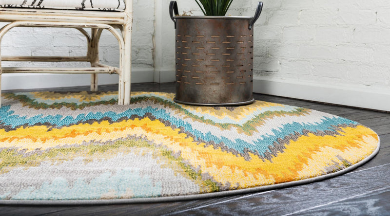 Marrakesh Elegance Collection Area Rug -  Chergui Round Multi  lifestyle 22