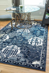 Horizon Collection Area Rug - Dawn Rectangle Blue  lifestyle 8
