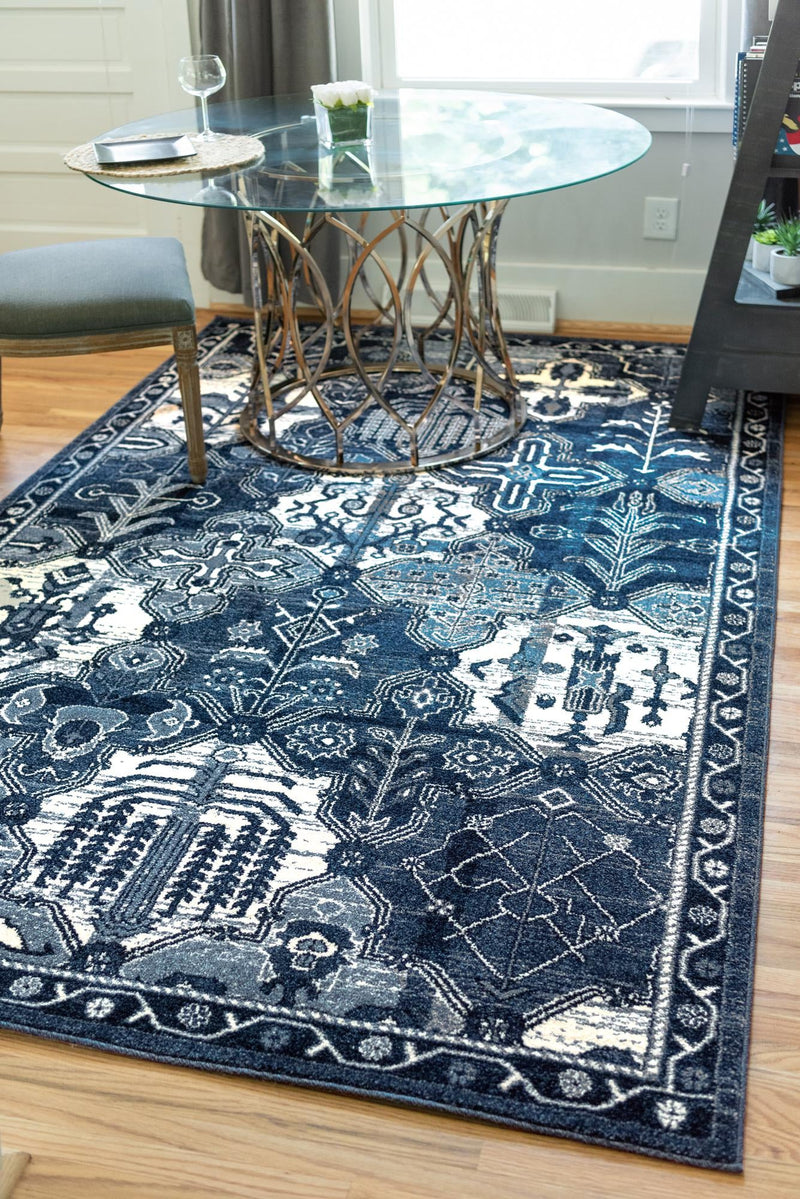Horizon Collection Area Rug - Dawn Rectangle Blue  lifestyle 8
