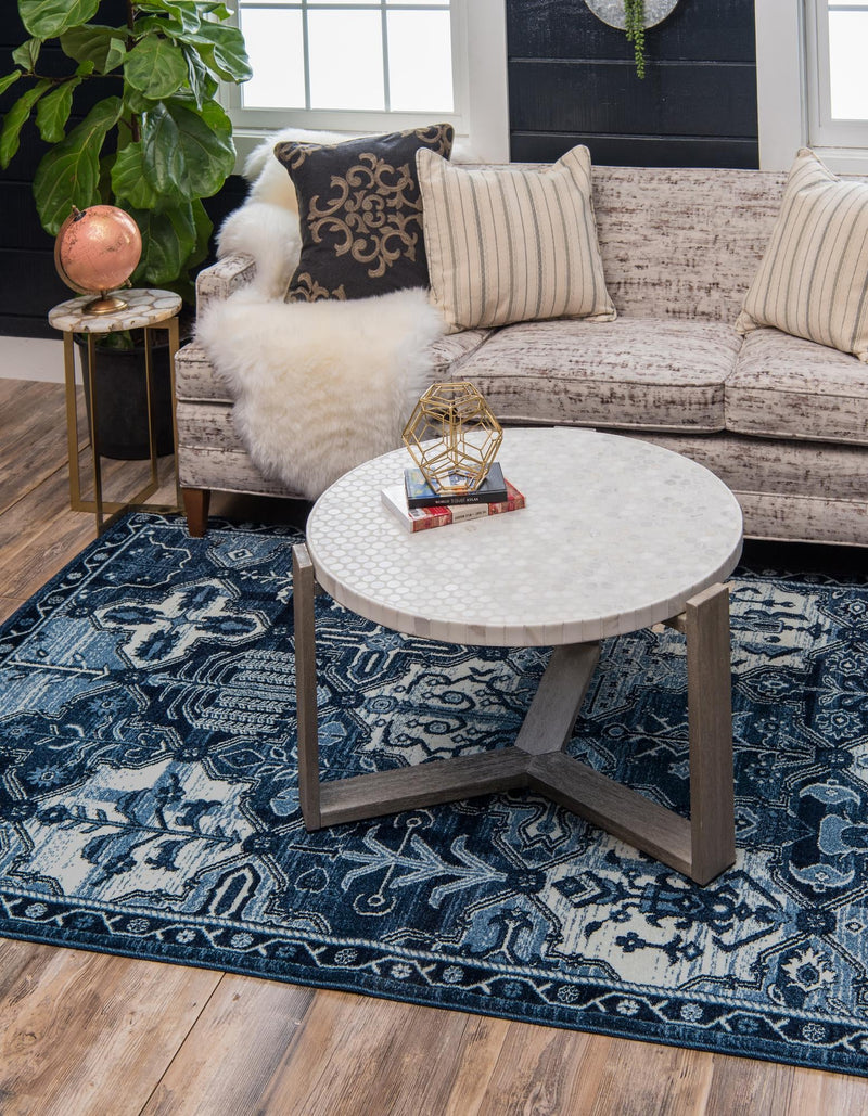 Horizon Collection Area Rug - Dawn Rectangle Blue  lifestyle 9
