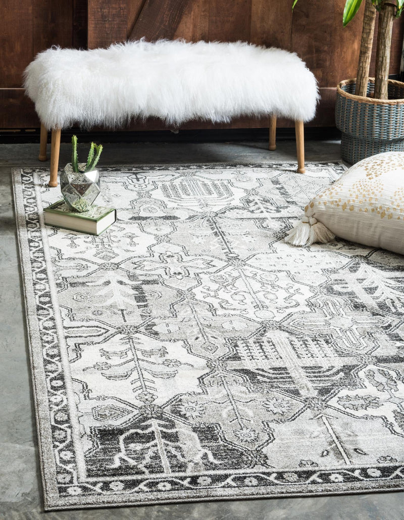 Horizon Collection Area Rug - Dawn Rectangle Gray  lifestyle 3
