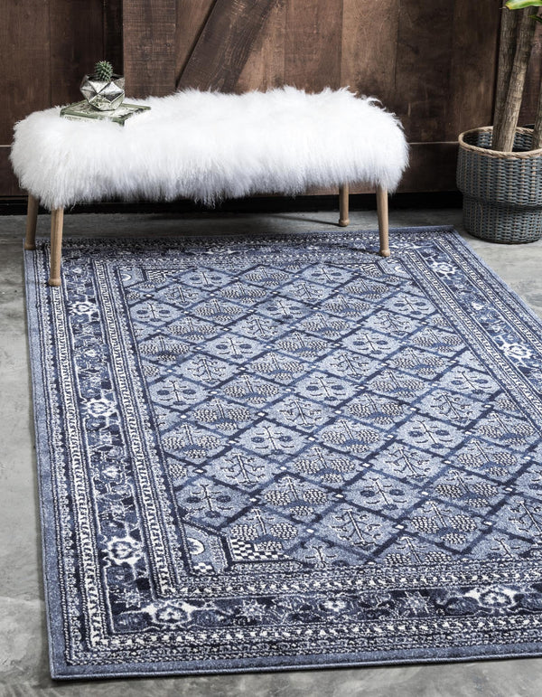 Horizon Collection Area Rug -  Aurora Rectangle Blue  lifestyle 2