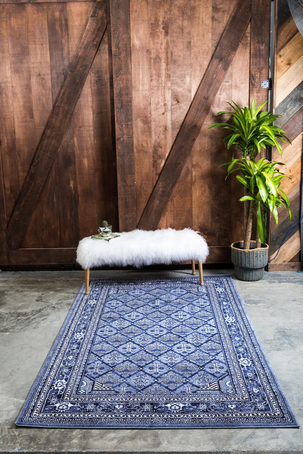 Horizon Collection Area Rug -  Aurora Rectangle Blue  lifestyle 8