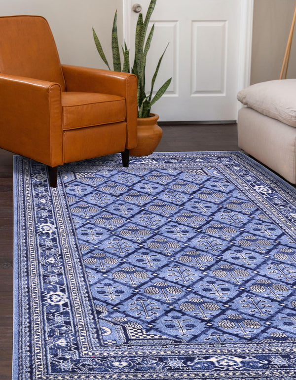 Horizon Collection Area Rug -  Aurora Rectangle Blue  lifestyle 19