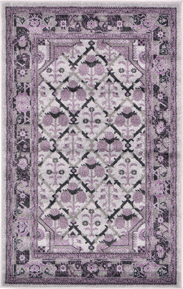 Horizon Collection Area Rug -  Aurora Rectangle Light Gray  lifestyle 2