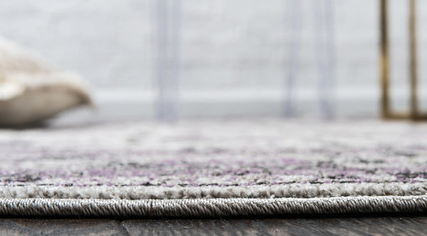 Horizon Collection Area Rug -  Aurora Round Light Gray  lifestyle 36