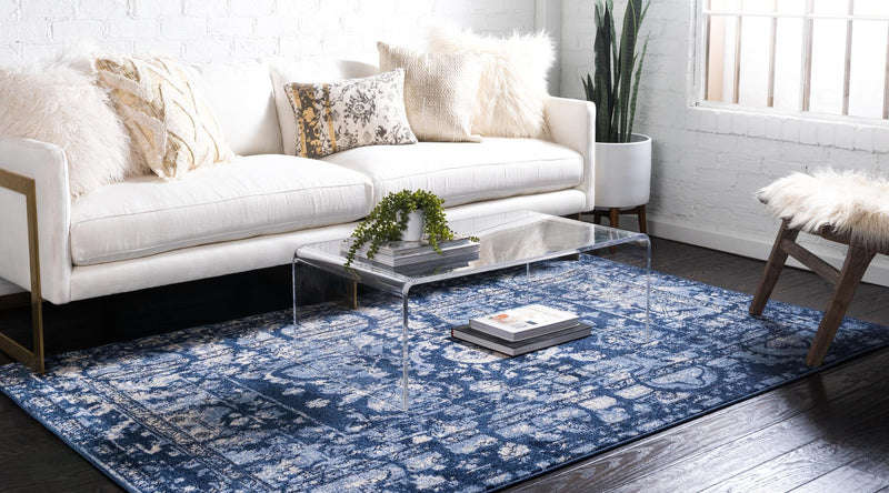 Horizon Collection Area Rug -  Zenith Rectangle Blue  lifestyle 6