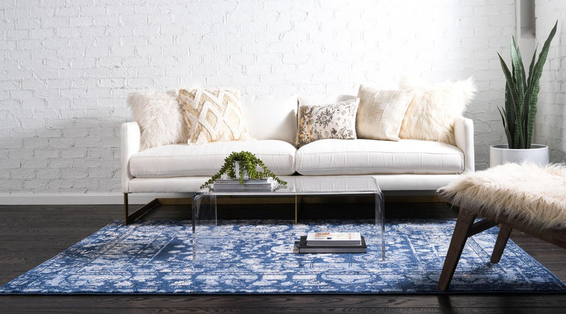 Horizon Collection Area Rug -  Zenith Rectangle Blue  lifestyle 8