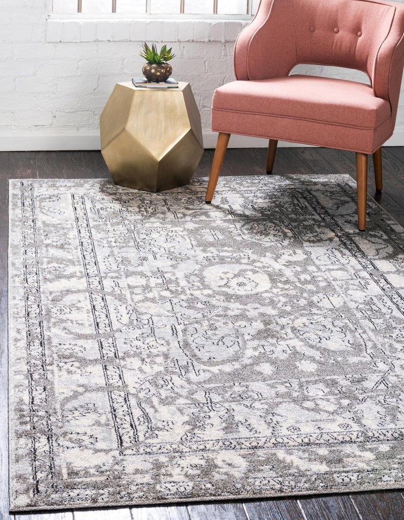 Horizon Collection Area Rug -  Zenith Rectangle Gray  lifestyle 3