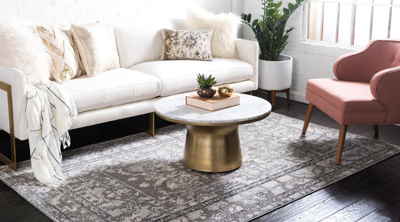 Horizon Collection Area Rug -  Zenith Rectangle Gray  lifestyle 5