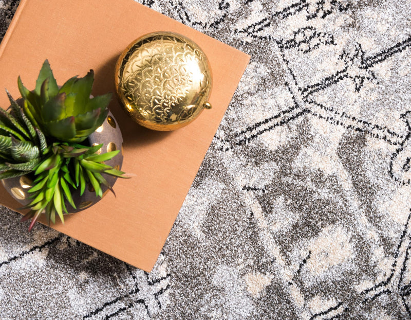 Horizon Collection Area Rug -  Zenith Rectangle Gray  lifestyle 11