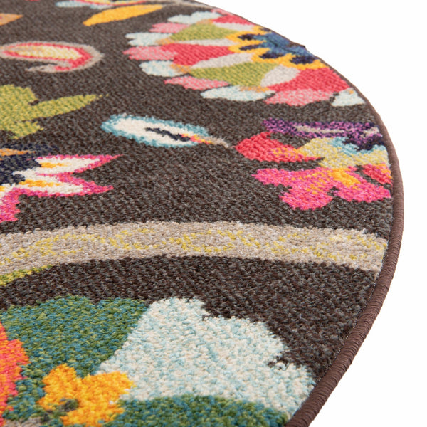 Marrakesh Elegance Collection Area Rug - Medina Round Brown  lifestyle 30
