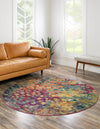 Sevilla Splendor Collection Area Rug -  Andalusia Round Multi  lifestyle 23
