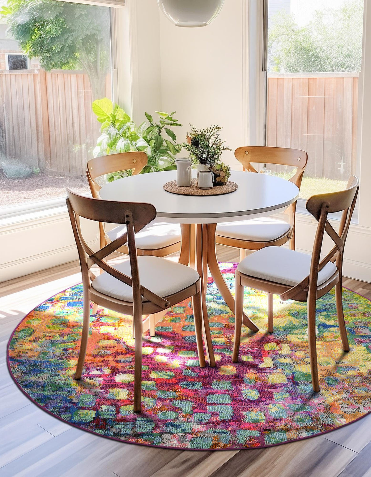 Sevilla Splendor Collection Area Rug - Alcazar Round Multi  lifestyle 112