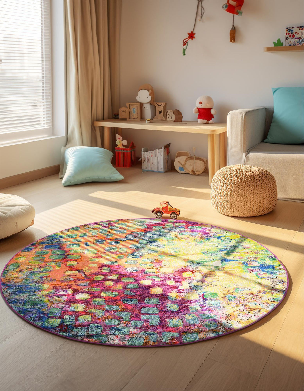 Sevilla Splendor Collection Area Rug - Alcazar Round Multi  lifestyle 157