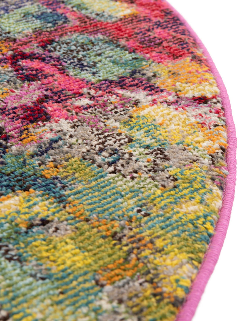 Sevilla Splendor Collection Area Rug -  Andalusia Round Multi  lifestyle 59
