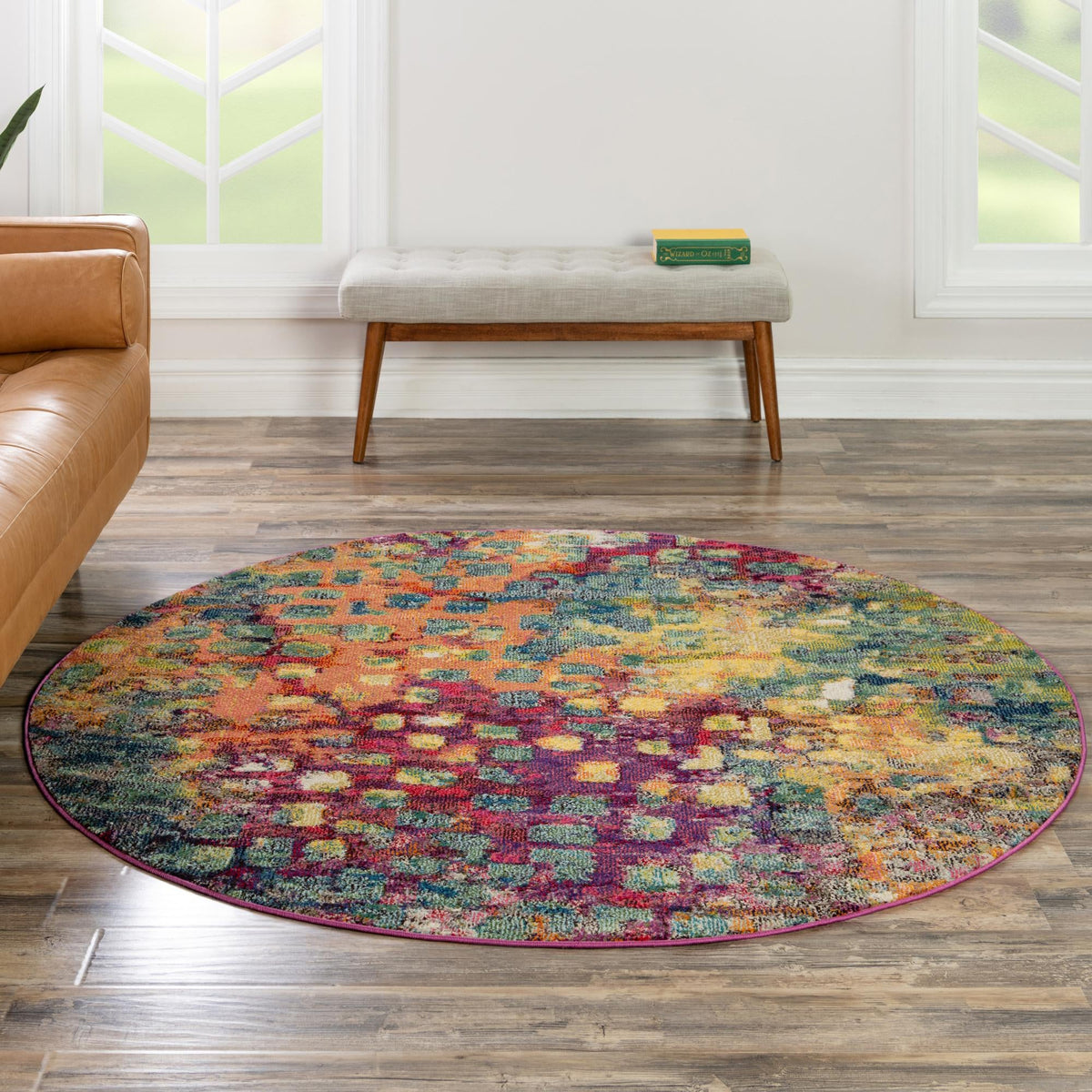 Sevilla Splendor Collection Area Rug -  Andalusia Round Multi  lifestyle 69