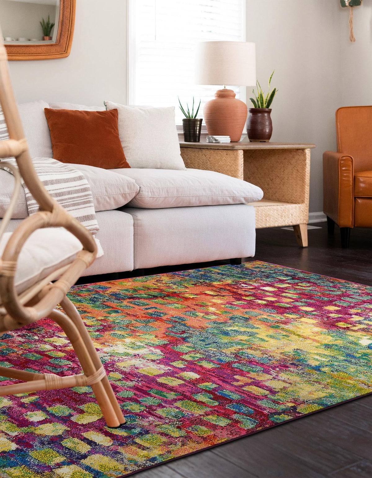 Sevilla Splendor Collection Area Rug - Alcazar Rectangular Multi  lifestyle 114