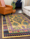 Chateau Elegance Collection Area Rug -  Trianon Rectangular Gold  lifestyle 17