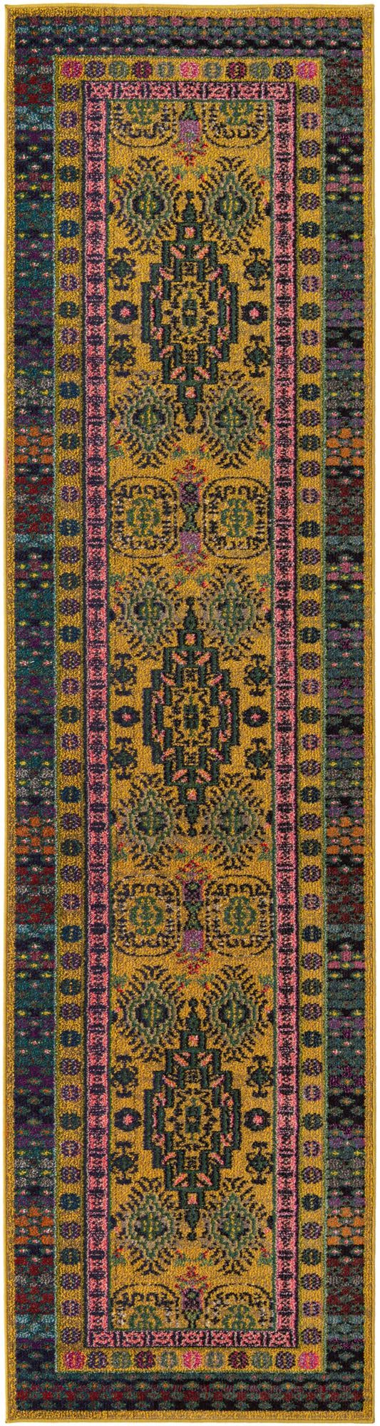 Chateau Elegance Collection Area Rug -  Trianon Runner Gold  lifestyle 16