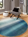 Marrakesh Elegance Collection Area Rug -  Agadir Round Blue  lifestyle 31