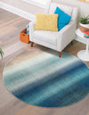 Marrakesh Elegance Collection Area Rug -  Agadir Round Blue  lifestyle 34