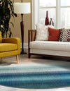 Marrakesh Elegance Collection Area Rug -  Agadir Round Blue  lifestyle 37