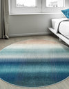 Marrakesh Elegance Collection Area Rug -  Agadir Round Blue  lifestyle 40