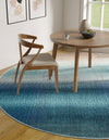 Marrakesh Elegance Collection Area Rug -  Agadir Round Blue  lifestyle 46