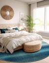 Marrakesh Elegance Collection Area Rug -  Agadir Round Blue  lifestyle 49