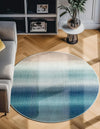 Marrakesh Elegance Collection Area Rug -  Agadir Round Blue  lifestyle 52