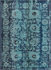 Chateau Elegance Collection Area Rug -  Louvre Rectangle Blue Main