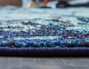 Chateau Elegance Collection Area Rug -  Louvre Round Blue  lifestyle 56
